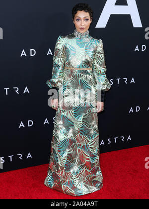HOLLYWOOD e LOS ANGELES, CALIFORNIA, STATI UNITI D'America - 18 settembre: attrice Ruth Negga indossando un vestito di Gucci e gli anelli da Gucci e David Webb arriva a Los Angeles Premiere del XX Century Fox " Ad Astra" tenutasi presso ArcLight cinema Hollywood Glossari Affini Dome in Agosto 18, 2019 a Hollywood e Los Angeles, California, Stati Uniti. (Foto di Xavier COLLIN/Image Press Agency) Foto Stock