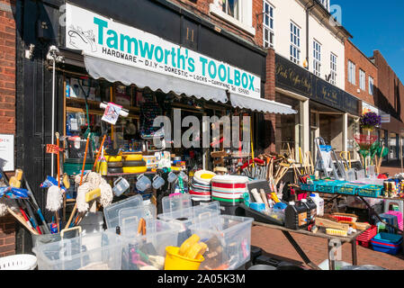 Tamworth è strumento toolbox shop Tamworth town center Staffordshire England Regno Unito GB UK Europa Foto Stock