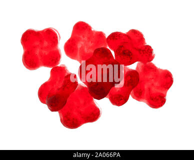 Hard Candy in forma di lauburu, basco croce isolati su sfondo bianco Foto Stock