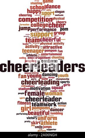 Cheerleaders parola concetto di cloud computing. Collage fatto di parole circa cheerleaders. Illustrazione Vettoriale Illustrazione Vettoriale