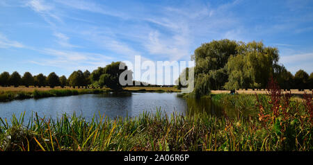 Il Palazzo di Hampton Court Park in una giornata di sole Foto Stock