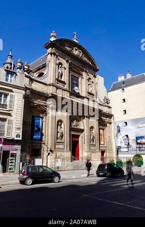 Église Sainte-Élisabeth-de-Hongrie chiesa cattolica sulla rue du Temple, Parigi, Francia. Foto Stock