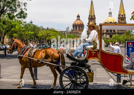 Centro storico, Guadalajara, Jalisco, Messico. Foto Stock