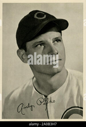 Vintage degli anni Quaranta era foto souvenir di Chicago Cubs player Andy Pafko. Foto Stock