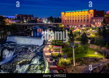 Spokane, Washington, Stati Uniti d'America - Washington il potere di acqua Foto Stock