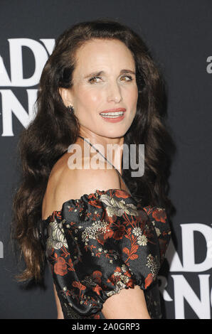 Premiere del film pronto o non dotate di: Andie MacDowell dove: Los Angeles, California, Stati Uniti quando: 20 Ago 2019 Credit: Apega/WENN.com Foto Stock