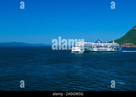 BC Ferries che attraversa il Golfo della Georgia Foto Stock