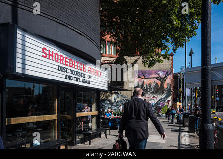 Shoreditch Grind, Old Street rotonda, London, England, Regno Unito Foto Stock