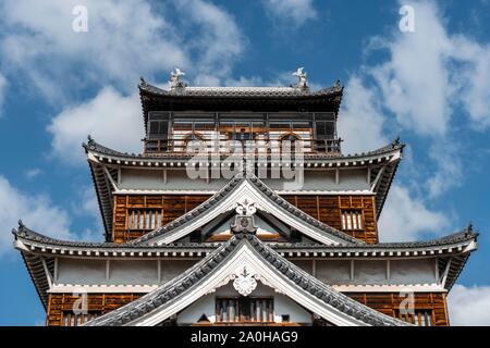 Il Castello di Hiroshima, Castello di carpe, Hiroshima, Giappone Foto Stock