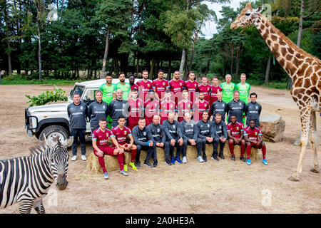 ARNHEM 18-09-2019, calcio, Eredivisie Olandese, stagione 2019-2020, foto del team di Vitesse in Airborne vestito a Hamburger' Zoo in Arnhem Foto Stock