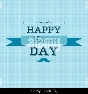Felice Festa del Papà retrò della scheda Messaggi di saluto Illustrazione Vettoriale