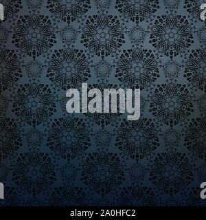 Senza cuciture ornamentali pattern. Scuro in stile gotico. Illustrazione Vettoriale