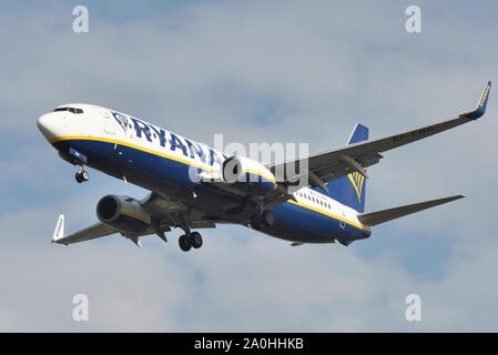 Vilnius, Lituania - 25 Aprile: Ryanair Boeing 737-8come aereo il 25 aprile 2019 a Vilnius Lituania. Foto Stock