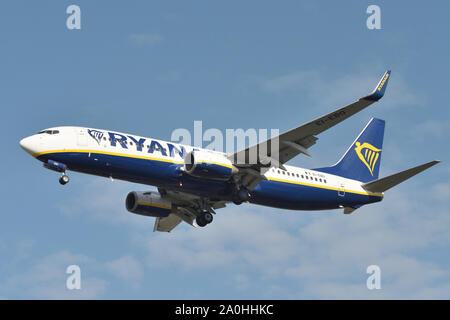 Vilnius, Lituania - 25 Aprile: Ryanair Boeing 737-8come aereo il 25 aprile 2019 a Vilnius Lituania. Foto Stock