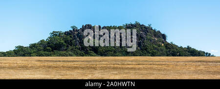 Hanging Rock formazione geologica in Victoria, Australia. Foto Stock