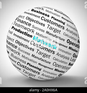 Rete o il concetto di rete icona significa interconnessione e lo scambio di idee. Interazione attraverso il cyberspazio e attraverso le comunicazioni globali - 3d illu Foto Stock