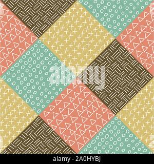 Modello senza cuciture con disegnati a mano hipster sfondi Illustrazione Vettoriale