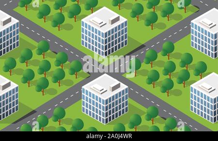 Seamless piano urbano Illustrazione Vettoriale