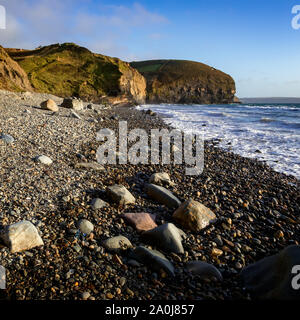 Vista della spiaggia di Druidston Haven in Pembrokeshire Foto Stock