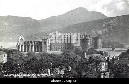 Il Palazzo di Holyrood a Edimburgo alla fine del XIX secolo. Foto Stock