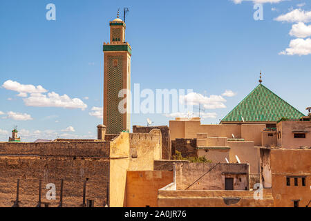 La moschea di KAIRAOUINE uno dell'Africa più grandi moschee e forse la più antica università del mondo, questo complesso è il cuore spirituale di Fez, Marocco Foto Stock