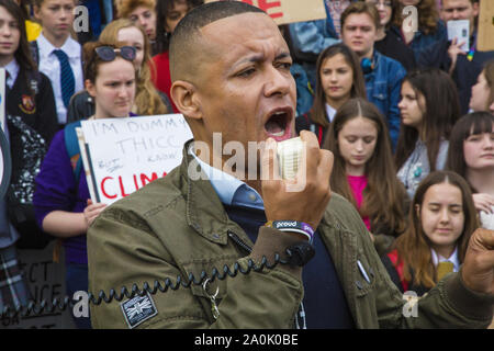 Clive Lewis a Norwich il cambiamento climatico strike Sep 20 2019 Foto Stock