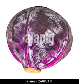 Cavolo viola close-up 3d rendering fotorealistici con texture isolati su sfondo bianco Foto Stock
