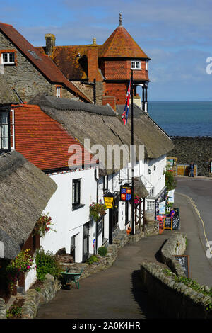 Cottage a Lynmouth, Devon Foto Stock