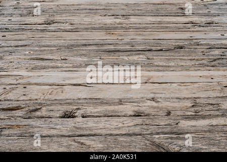 Passerella in legno closeup - vintage pavimento in legno o sentiero Foto Stock