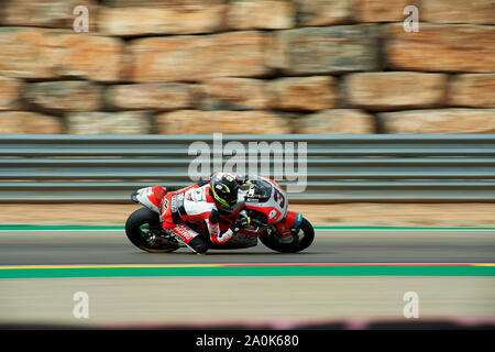 Aragona, Spagna. Xx Settembre, 2019. Xx Settembre 2019; Ciudad del Motor de Aragon, Alcaniz in Spagna; Aragona Gran Premio di Motociclismo, giorno di pratica; Lukas Tulovic del Kiefer Racing Team Credit: Azione Plus immagini di sport/Alamy Live News Foto Stock