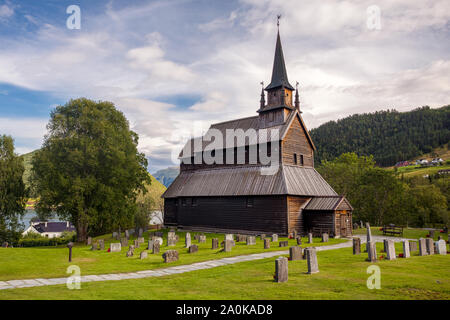 Doga chiesa in Kaupanger Foto Stock