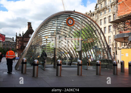 Glasgow Scozia St Enoch Stazione della Metropolitana ingresso Foto Stock