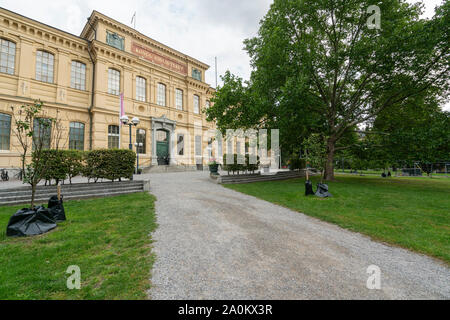 Stoccolma, Svezia. Settembre 2019. vista panoramica svedese della Biblioteca Nazionale dal parco Foto Stock