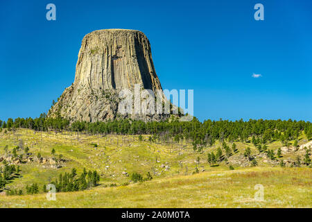 Devils Tower National Monument, Wyoming USA Foto Stock