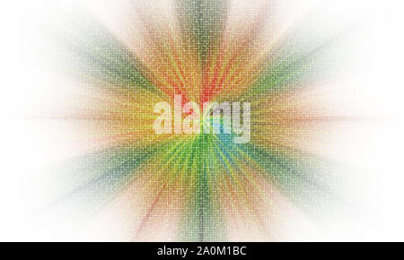 Abstract illustrazione colorata. Isolato su sfondo bianco. Fluido. Gradiente. Grafica. Vettore. Radiale. Radiance. Motion Blur. Banner pubblicitario. Foto Stock