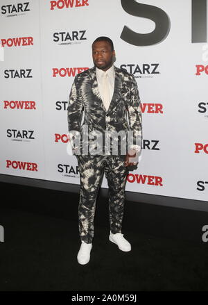 STARZ tappeto rosso in caso di potenza finale di stagione Premiere Mondiale tenutasi a Madison Square con: Curtis "50 Cent" Jackson Dove: Nuovo YorkAlicia Snoop DoMyersKenneth Michael Burke, New York, Stati Uniti quando: 21 Ago 2019 Credit: Derrick Salters/WENN.com Foto Stock