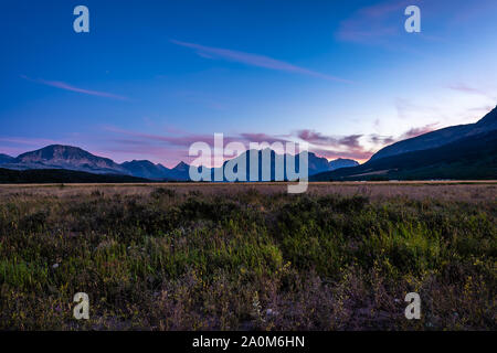 Il Parco Nazionale di Glacier Tramonto Foto Stock