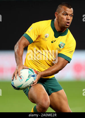 Australia Kurtley Beale durante il 2019 Coppa del Mondo di Rugby Pool D corrispondono a Sapporo Dome. Foto Stock