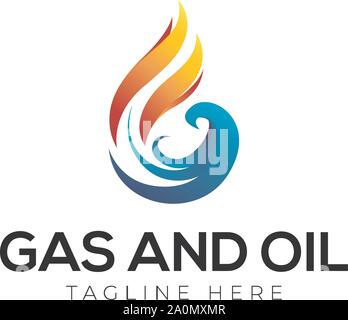 Lettera astratta G per il logo del gas e dell'olio Illustrazione Vettoriale