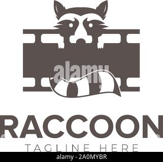 Logo Raccoon Studio e Raccoon Media Illustrazione Vettoriale