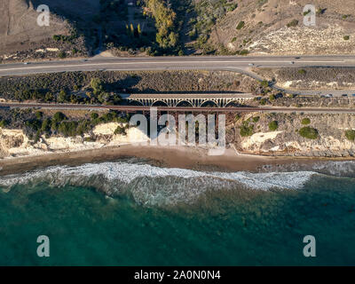 Vista aerea ox Arroyo Hondo Bridge Foto Stock