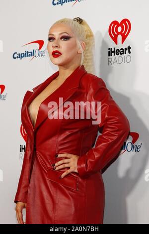 Christina Aguilera presso gli arrivi per 2019 iHeartRadio Music Festival - Ven, T-Mobile Arena, Las Vegas NV, Settembre 20, 2019. Foto di: JA/Everett Collection Foto Stock