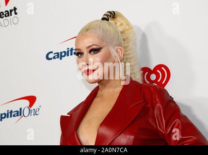 Christina Aguilera presso gli arrivi per 2019 iHeartRadio Music Festival - Ven, T-Mobile Arena, Las Vegas NV, Settembre 20, 2019. Foto di: JA/Everett Collection Foto Stock