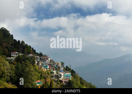 Vista spettacolare sul Darjeeling, West Bengal - India Foto Stock
