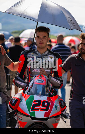 Mugello, Italia. Xxi Sep, 2019. 29-SPINELLI NICOLAS - PRESTAZIONI DI OSCAR HONDA durante il Civ Round 5° - Moto 3 - CIV - Campionato Italiano Velocità campionato - Credito: LPS/Andrea Pagin/Alamy Live News Foto Stock