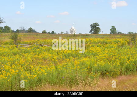 Gettsyburg la vista della battaglia che ha avuto luogo dal luglio 1-3 1863. Foto Stock