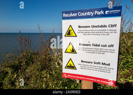 Whitstable su alla costa del Kent in tarda estate Foto Stock