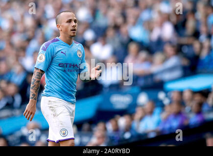 Manchester City's Jose Angelino durante il match di Premier League al Etihad Stadium e Manchester. Foto Stock