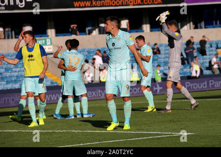 Londra, Regno Unito. Xxi Sep, 2019. La Giordania Hugill di Queens Park Rangers durante il cielo EFL scommessa match del campionato tra Millwall e Queens Park Rangers alla Den, Londra, Inghilterra il 21 settembre 2019. Foto di Tom Smeeth. Solo uso editoriale, è richiesta una licenza per uso commerciale. Nessun uso in scommesse, giochi o un singolo giocatore/club/league pubblicazioni. Credit: UK Sports Pics Ltd/Alamy Live News Foto Stock