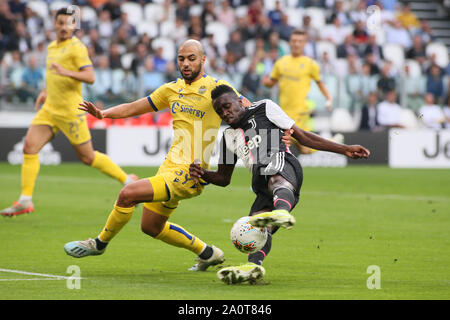 Torino, Italia, 21 settembre 2019, SERIE A TIM 2019/2020 - TORINO, ALLIANZ STADIUM JUVENTUS VS HELLAS VERONA 14 BLAISE MATUIDI ( Juventus ) durante la Juventus vs Hellas Verona - Calcio italiano di Serie A del campionato Gli uomini - Credit: LPS/Claudio Benedetto/Alamy Live News Foto Stock